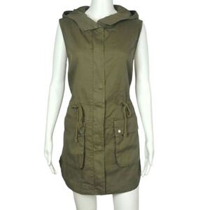 Women's Hunter Olive Green Vest Military Style‎